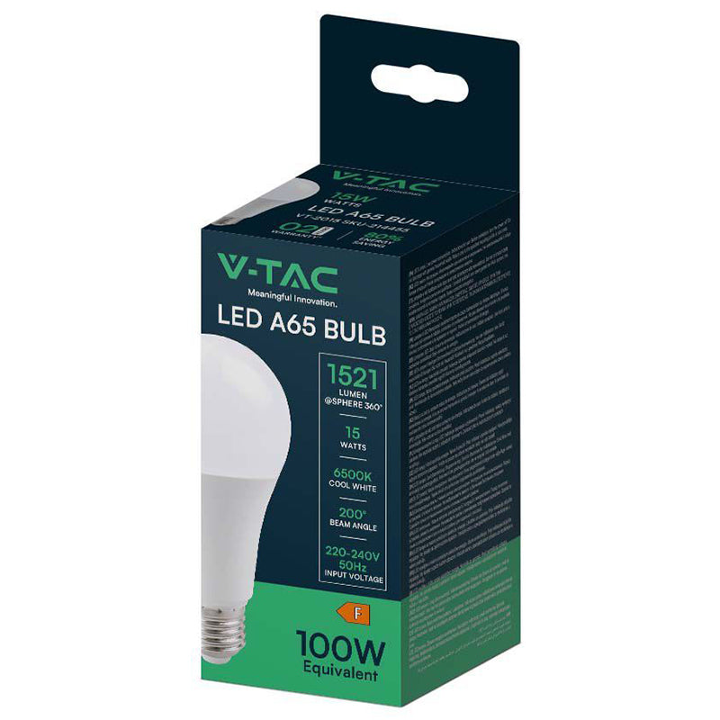Bec LED A65 E27 15W, 1521 lm, V-Tac