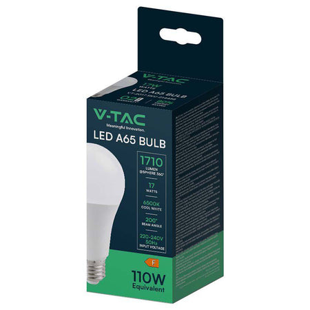 Bec LED A65 E27 17W cu lumină albă - V-Tac