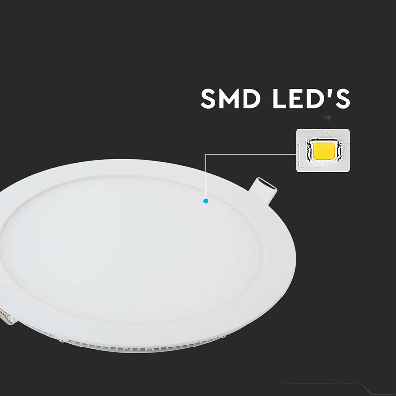 Panou LED rotund incorporabil 12 W 4000K alb neutru V-Tac SKU-214858