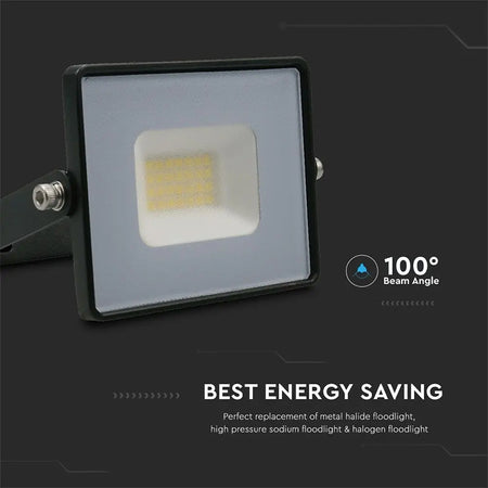 Reflector LED SMD 20W IP65 pentru exterior, carcasă neagră, V-Tac