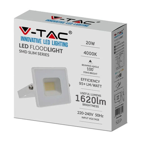 Reflector LED SMD 20W IP65 cu corp alb V-Tac