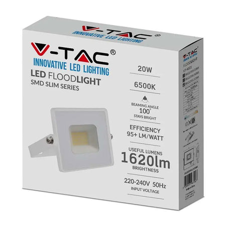 Reflector LED SMD 20W IP65 cu corp alb V-Tac