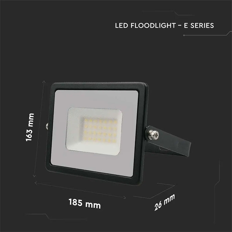 Reflector LED SMD 30W IP65 negru, aluminiu, V-Tac