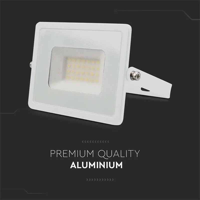 Reflector LED SMD 30W IP65, corp din aluminiu, alb, V-Tac