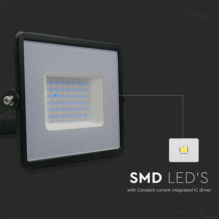 Reflector Led Smd 50w 6500k Ip65 - Negru