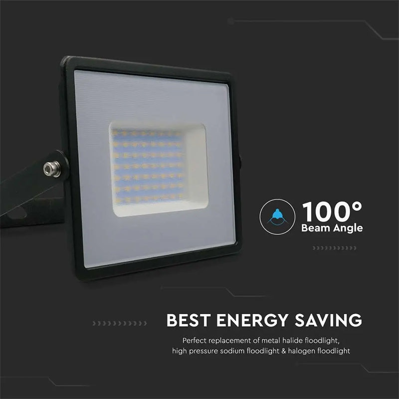 Reflector Led Smd 50w 6500k Ip65 - Negru