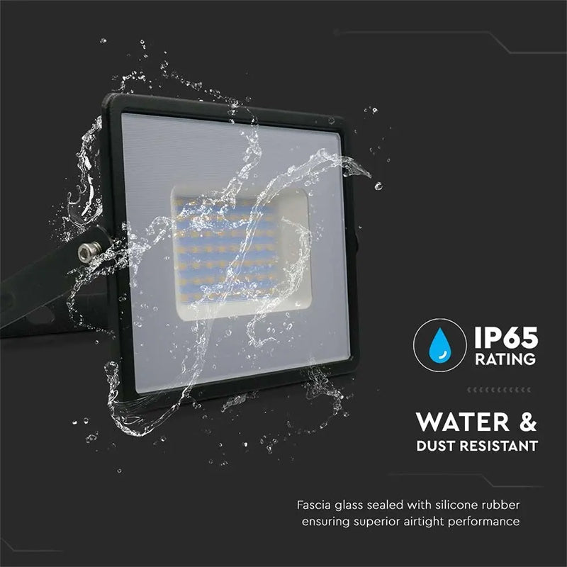 Reflector Led Smd 50w 6500k Ip65 - Negru