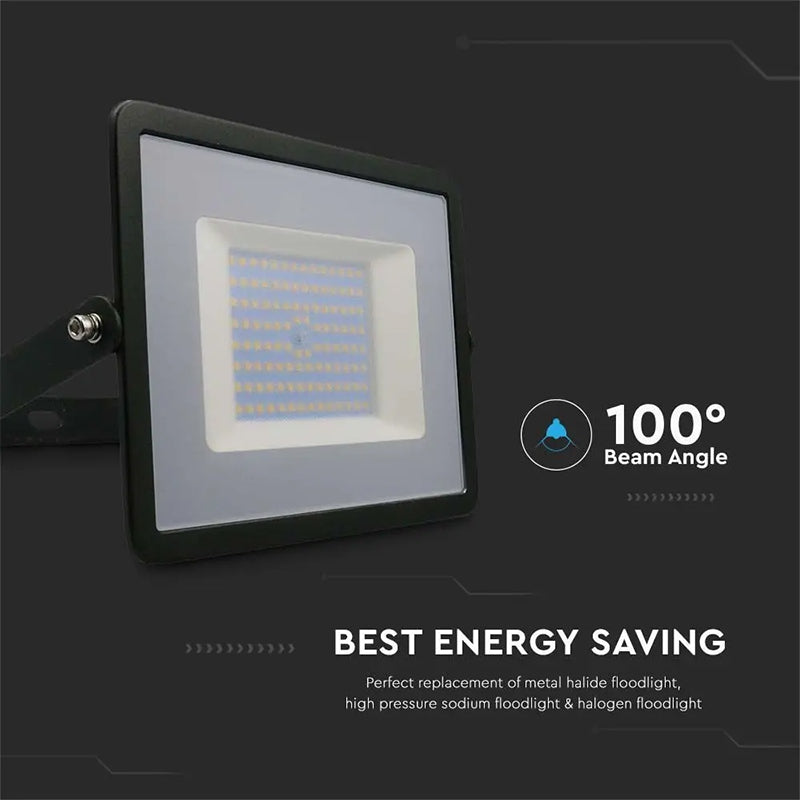 Reflector Led Smd 100w 6500k Ip65 - Negru