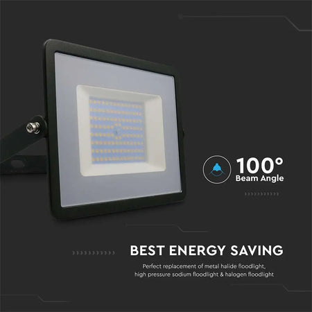 Reflector Led Smd 100w 6500k Ip65 - Negru