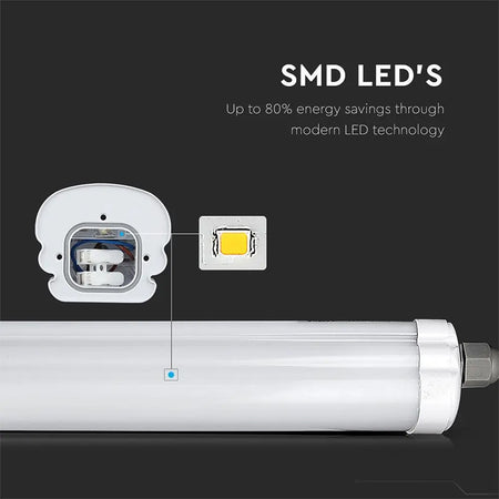 Corp iluminat LED 120 cm 36W IP65 eficiență 120 lm/W V-Tac