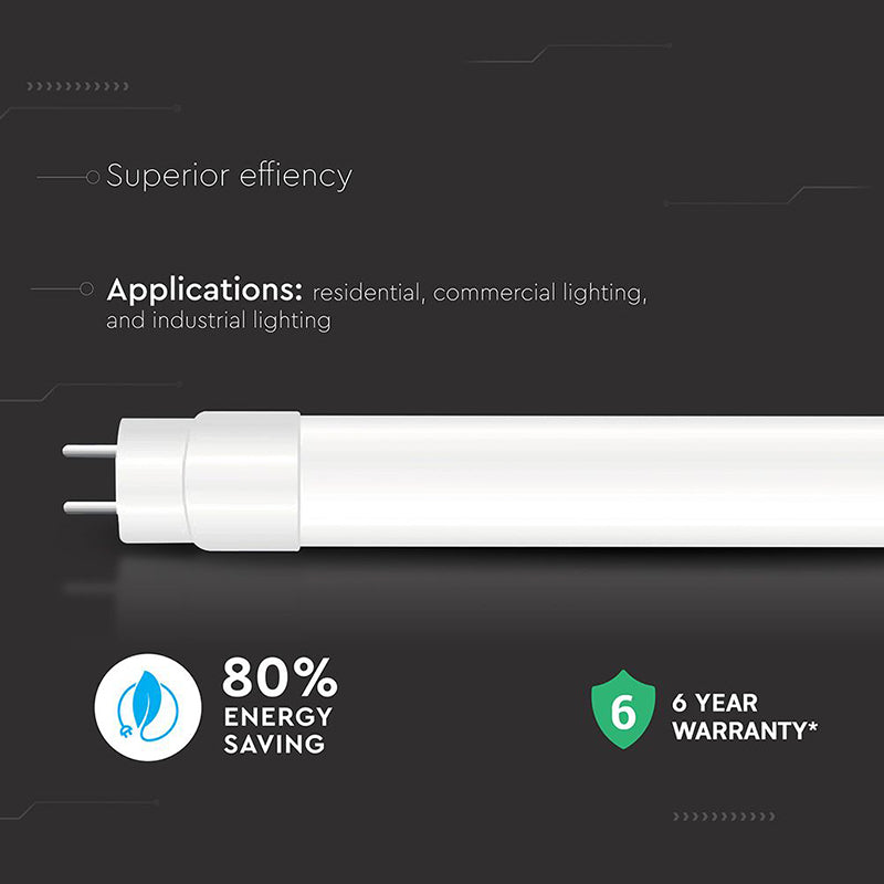 Tub LED T8 G13 din plastic 20W 150cm cu cip CREE, V-Tac