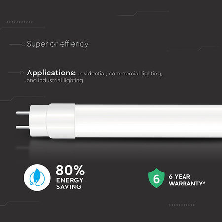 Tub LED T8 G13 din plastic 20W 150cm cu cip CREE, V-Tac