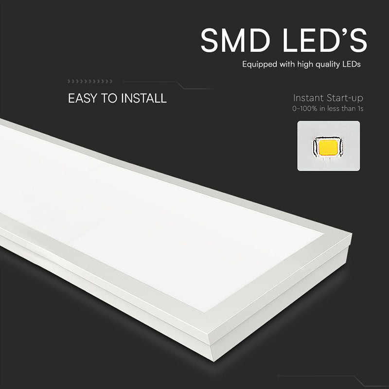 Panou LED aplicabil 40W 120 × 30 cm 6500K cip Samsung V-Tac SKU-2166261