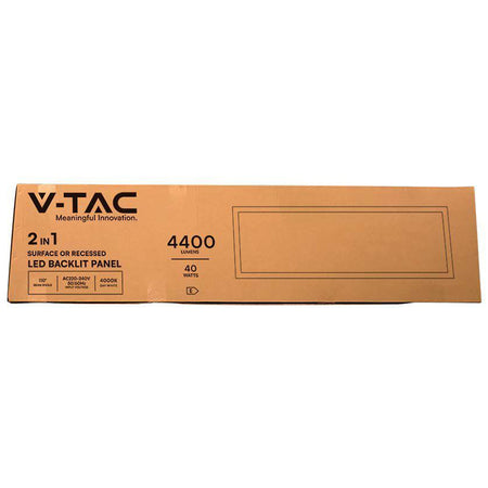 Panou LED aplicabil 36W 120 × 30 cm 6500K alb rece V-Tac SKU-216626