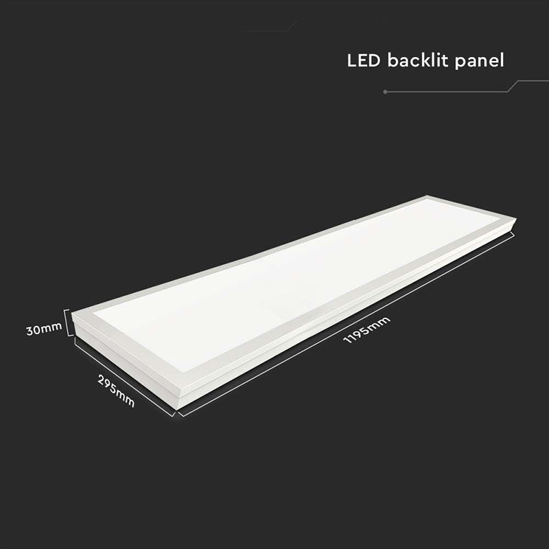 Panou LED aplicabil 36W 120 × 30 cm 6500K alb rece V-Tac SKU-216626