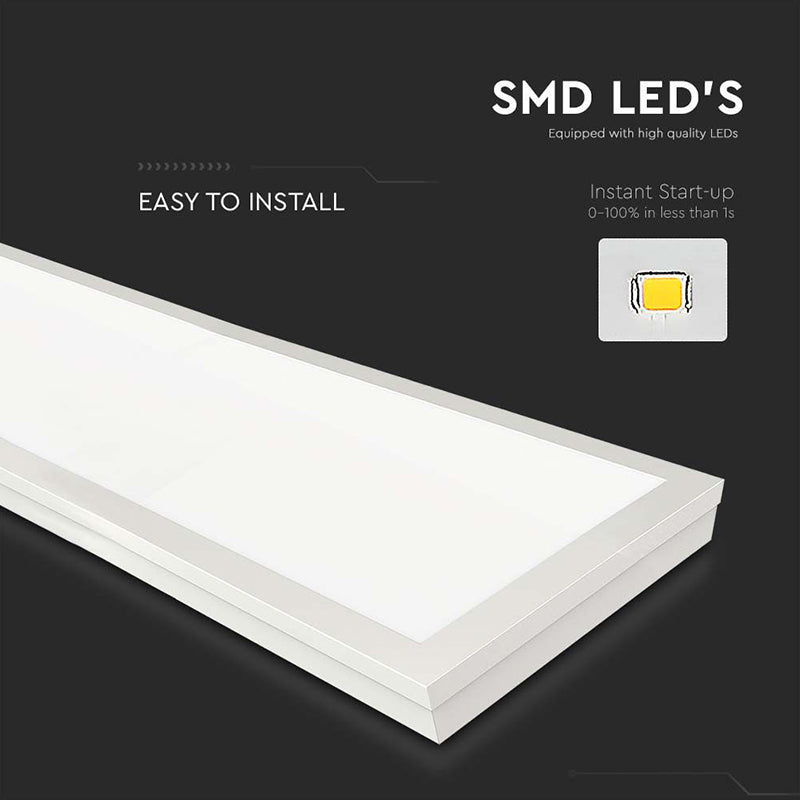 Panou LED aplicabil 36W 120 × 30 cm 6500K alb rece V-Tac SKU-216626
