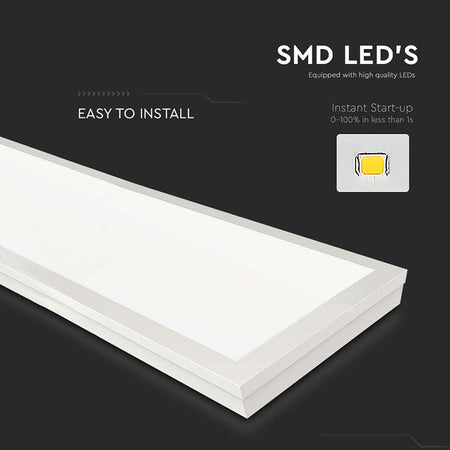 Panou LED aplicabil 36W 120 × 30 cm 6500K alb rece V-Tac SKU-216626
