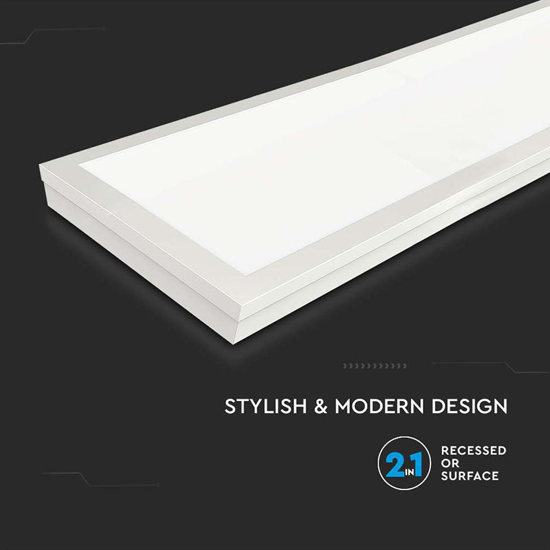 Panou LED aplicabil 36W 120 × 30 cm 6500K alb rece V-Tac SKU-216626
