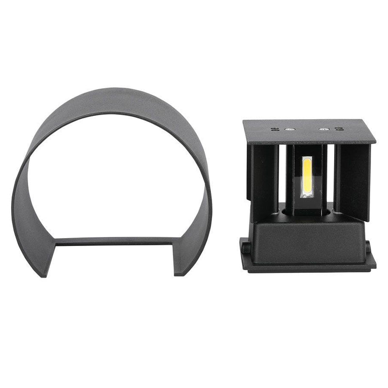 Lampă LED 6W IP65 4000K negru, aluminiu, rotundă, 700 lm, V-Tac SKU-217090