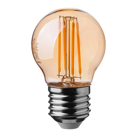 Bec LED G45 E27 4W filament 2200K alb cald V-Tac SKU-217100