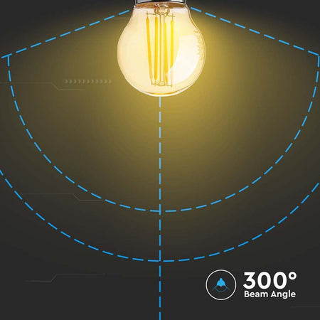 Bec LED G45 E27 4W filament 2200K alb cald V-Tac SKU-217100
