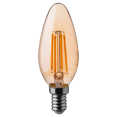 Bec LED E14 4W cu filament 2200K alb cald V-Tac SKU-217113
