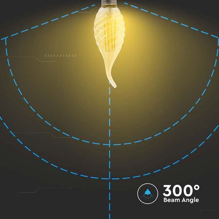 Bec Led E14 4w Cu Filament 2200k Alb Cald