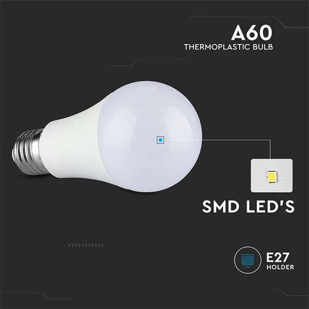 Bec LED A60 E27 8.5W cu flux luminos 806 lm V-Tac