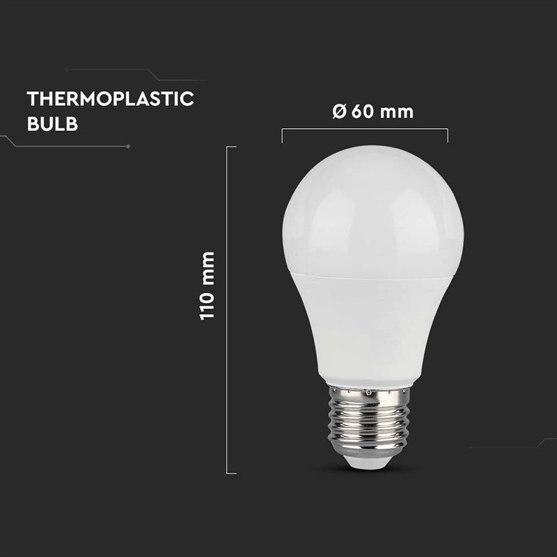 Bec Led A60 E27 10.5w 6500k Alb Rece