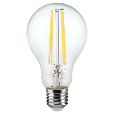 Bec LED filament A60 E27 12 W 3000K alb cald, IP20, V-Tac SKU-217458