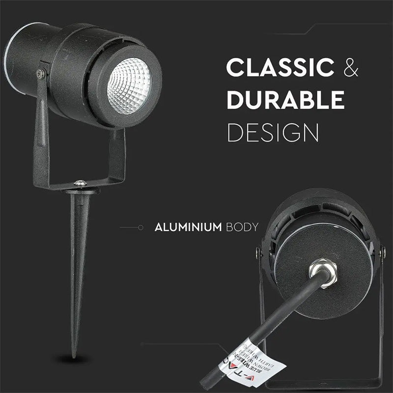 Lampa Gradina Ip65 12w 4000k Alb Neutru - Negru