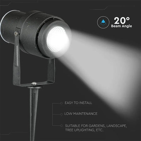 Lampa Gradina Ip65 12w 4000k Alb Neutru - Negru