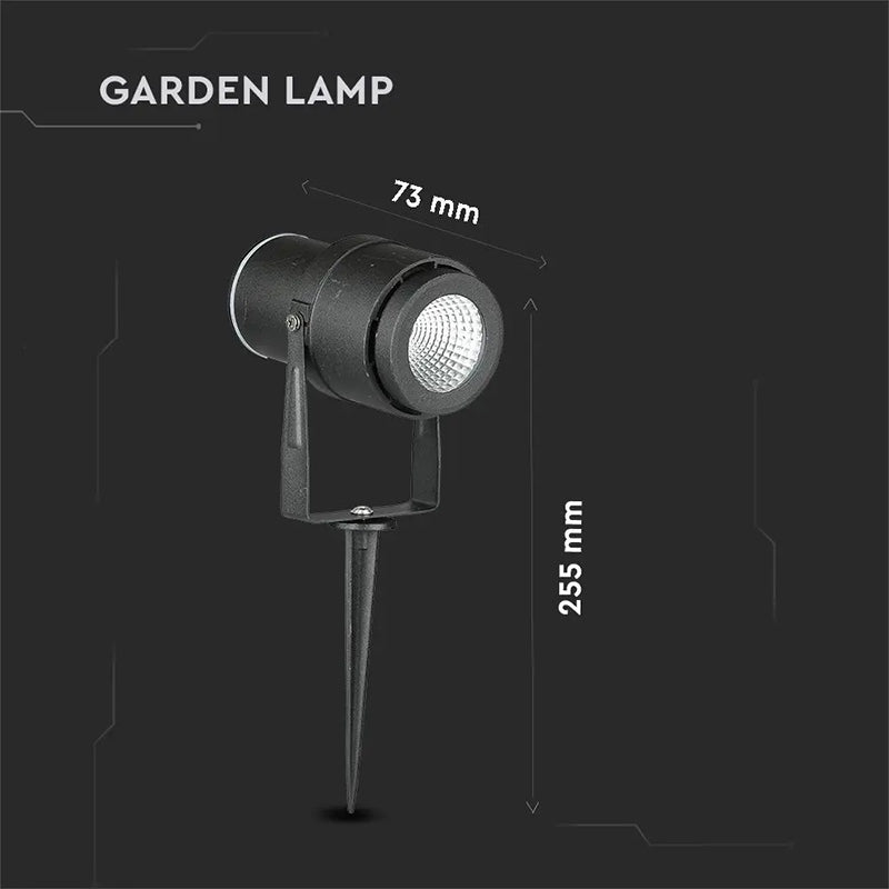 Lampa Gradina Ip65 12w 4000k Alb Neutru - Negru