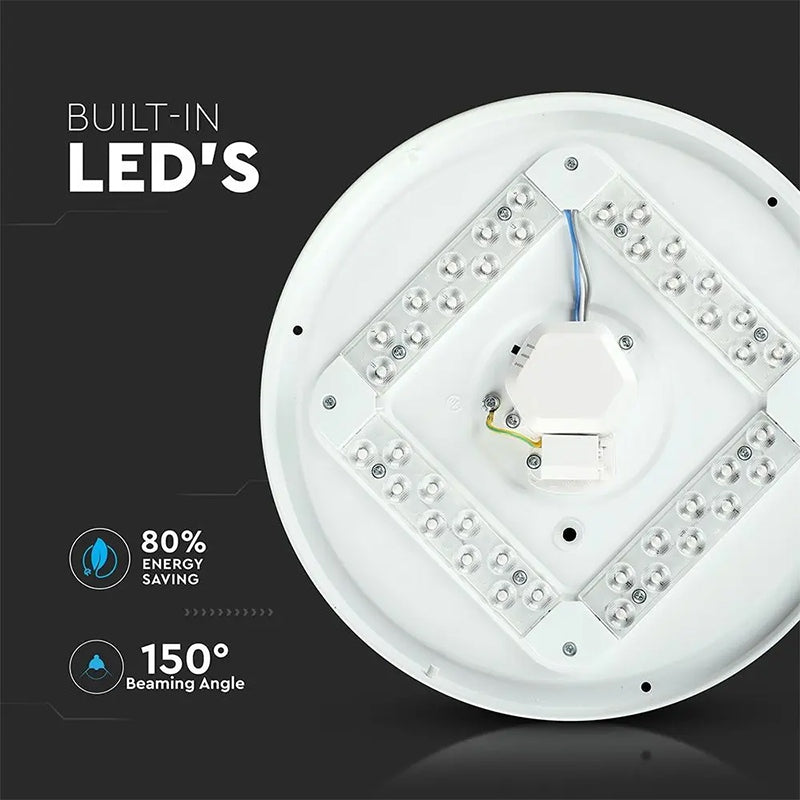 Plafoniera Led 12w 23cm 3 In 1 Alb