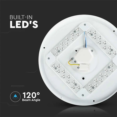 Plafonieră LED rotundă 18W cu efect steluțe și lumină 3 în 1 V-Tac SKU-217604