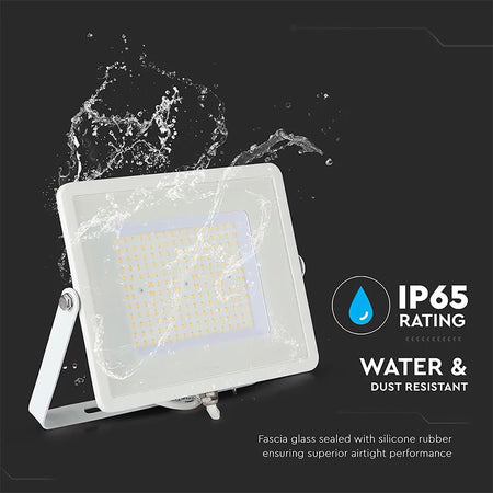 Reflector LED SMD Slim 100W 115lm/W 4000K IP65 alb cu cip Samsung V-Tac SKU-21768