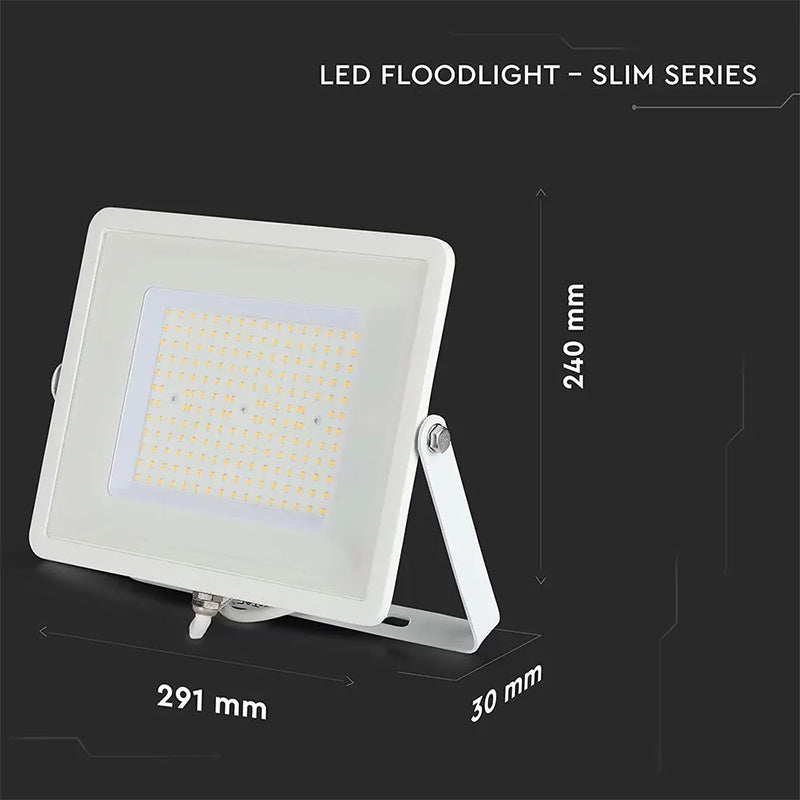 Reflector LED SMD Slim 100W 115lm/W 4000K IP65 alb cu cip Samsung V-Tac SKU-21768