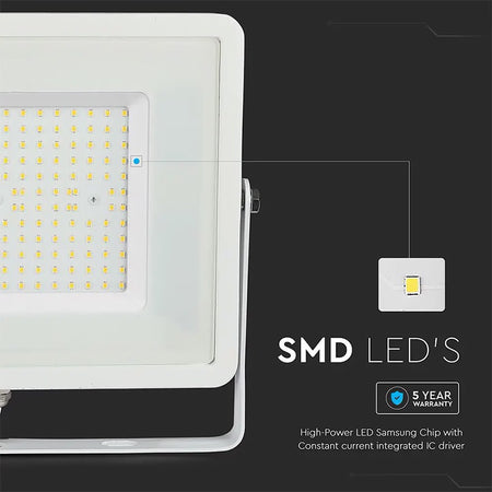 Reflector LED SMD Slim 100W 115lm/W 4000K IP65 alb cu cip Samsung V-Tac SKU-21768