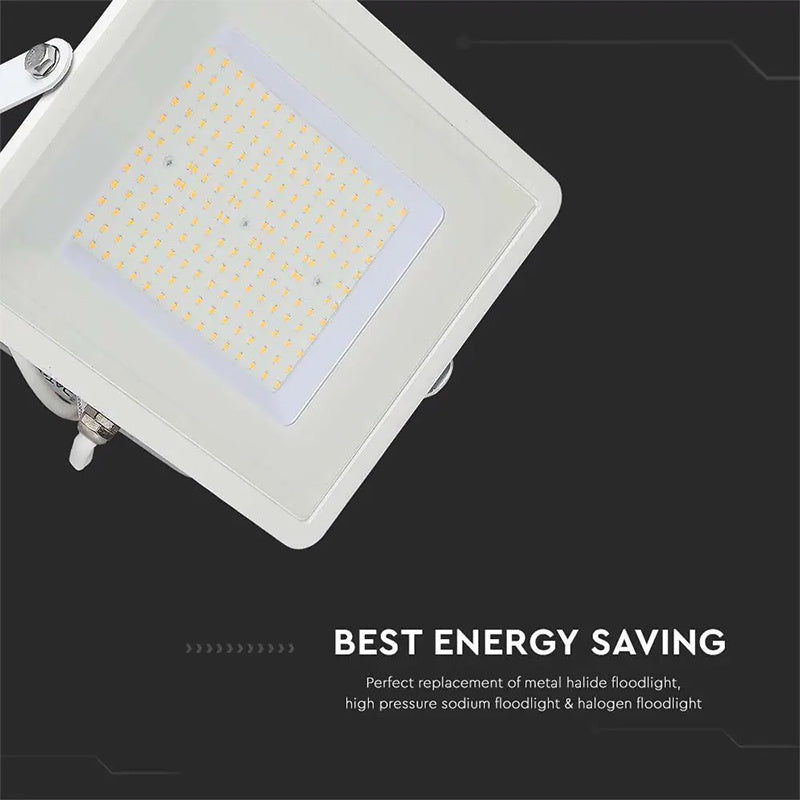 Reflector LED SMD Slim 100W 115lm/W 4000K IP65 alb cu cip Samsung V-Tac SKU-21768