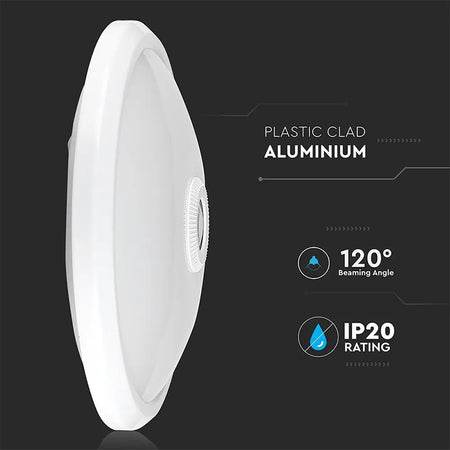 Plafoniera Led 12w Ip20 Senzor De Miscare 4000k Alb Neutru