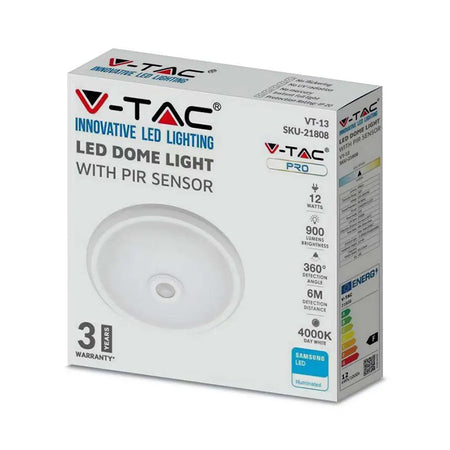 Plafoniera Led 12w Ip20 Senzor De Miscare 4000k Alb Neutru