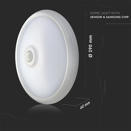 Plafoniera Led 12w Ip20 Senzor De Miscare 4000k Alb Neutru