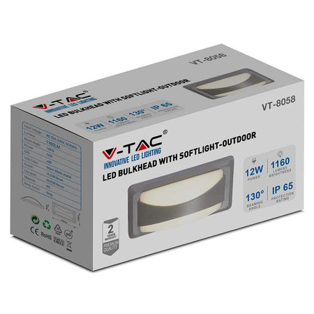 Corp iluminat exterior LED 12W IP65 pentru casă și grădină, V-Tac
