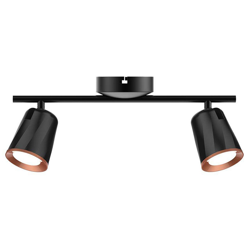 Lampa Led Montaj Perete 2x6w 4000k Alb Neutru - Negru