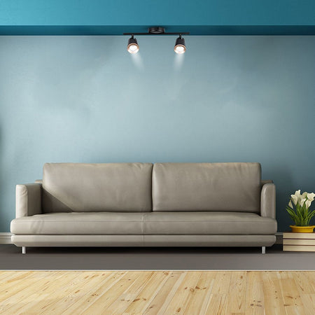 Lampa Led Montaj Perete 2x6w 4000k Alb Neutru - Negru