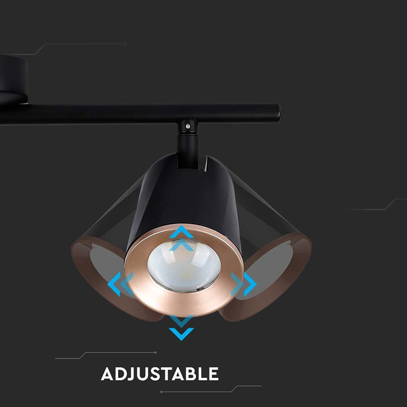 Lampă LED cu montaj pe perete 18 W 4000 K alb neutru neagră V-Tac SKU-218261