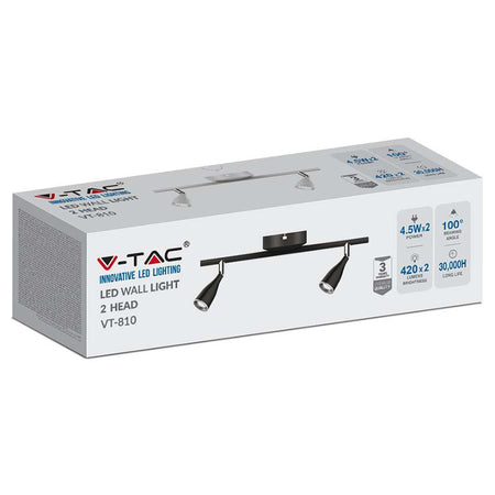 Lampă LED cu montaj pe perete de 9 W cu 840 lm și protecție IP20 V-Tac SKU-218266