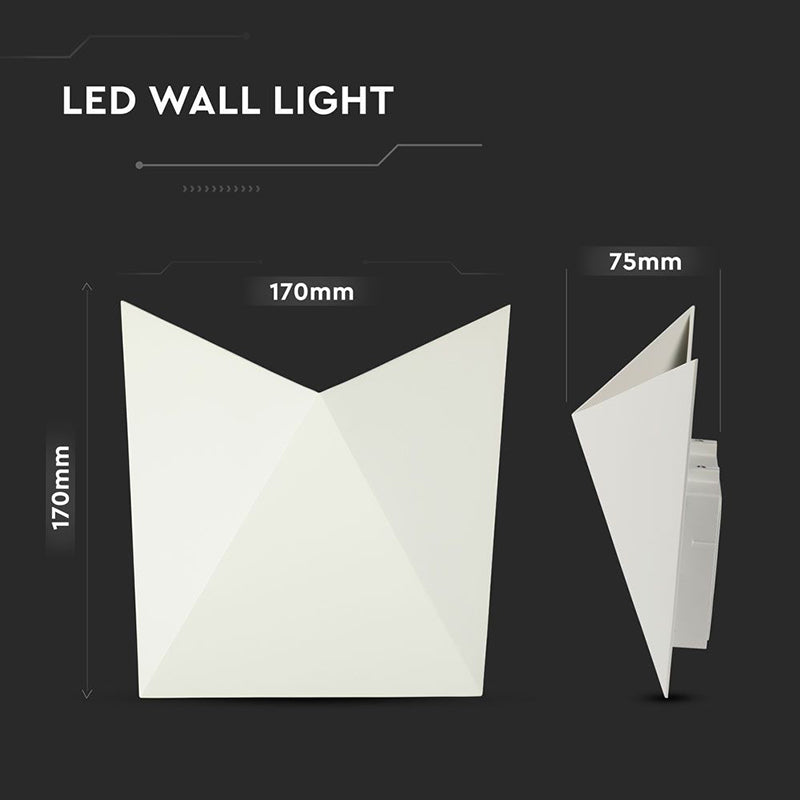 Lampă LED 5W 3000K alb cald IP65, corp alb, V-Tac SKU-218280