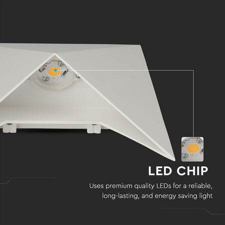 Lampă LED 5W 3000K alb cald IP65, corp alb, V-Tac SKU-218280