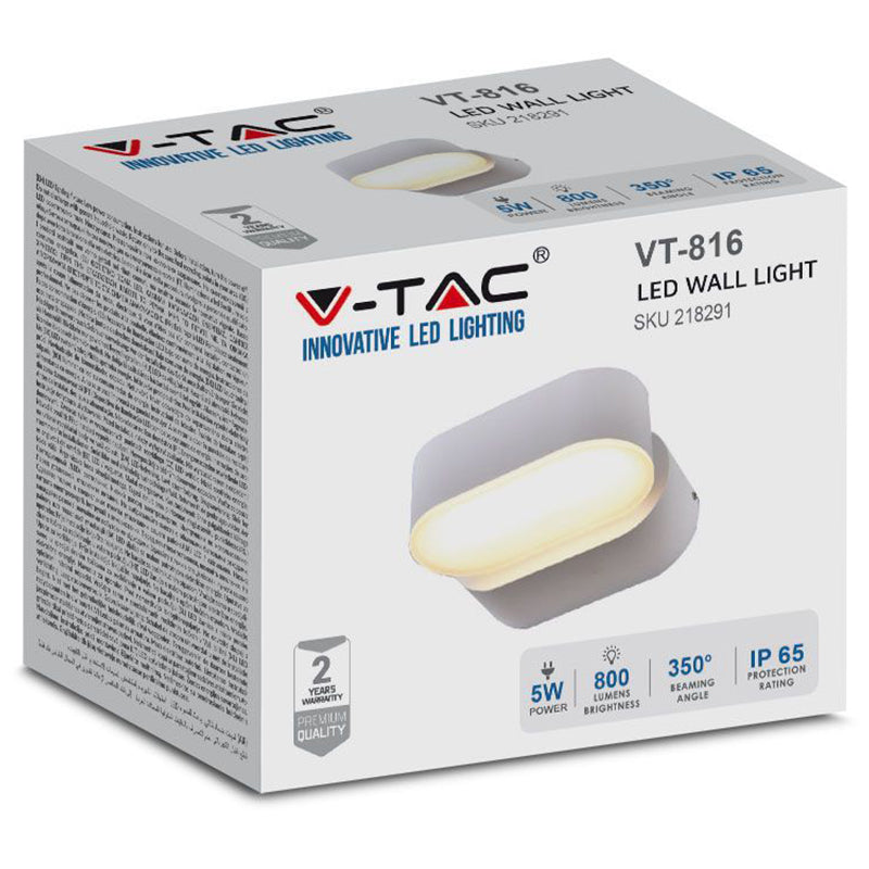 Lampa Led 5w Ip65 4000k Alb Neutru - Gri